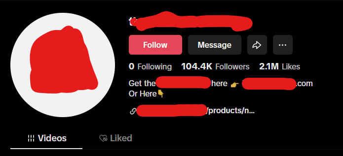 104.4K Followers, 2.1M Likes - US TikTok Account